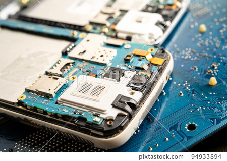 Repairing and upgrade mobile phone, electronic, computer hardware and technology concept. 94933894