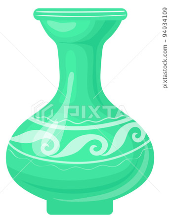 Ceramic jug. Traditional greek vase. Cartoon icon 94934109