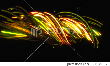 3D rendering of a colorful abstract background of strings, lines, ribbons, fibers or wires 3D rendering of a colorful abstract background of strings, lines, ribbons, fibers or wires 94934337