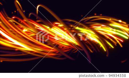 3D rendering of a colorful abstract background of strings, lines, ribbons, fibers or wires 3D rendering of a colorful abstract background of strings, lines, ribbons, fibers or wires 94934338