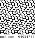 Ovals black and white abstract seamless vector pattern 94934744
