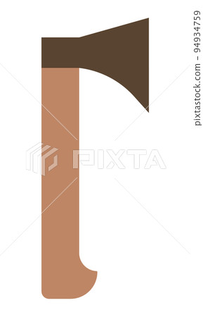Axe is isolated on a white background. A tool for use in everyday life and on a hike. 94934759