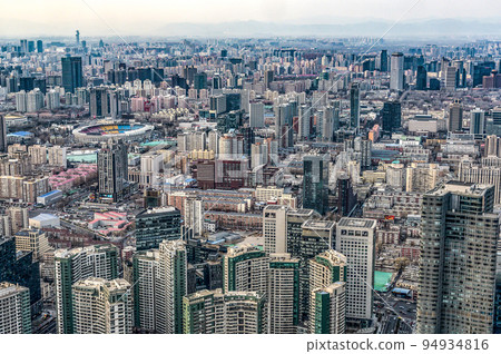 BEJING,CHINA 24.02.2019: Central business district CBD City skyline. Modern skyscrapers in the financial center BEJING,CHINA 24.02.2019: Central business district CBD City skyline. Modern skyscrapers in the financial center 94934816