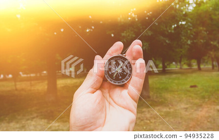 Travel and navigation. Determination of cardinal points by compass. Travel and navigation. Determination of cardinal points by compass. 94935228