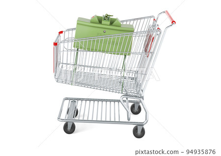 Anti-personnel mine shopping cart. 3D rendering Anti-personnel mine shopping cart. 3D rendering 94935876