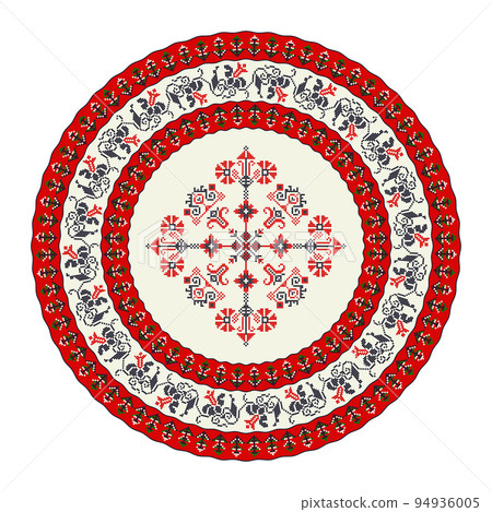 Romanian round design element 2 94936005