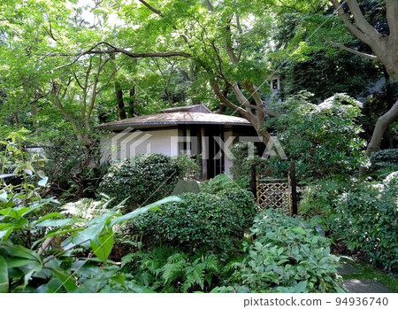 Gotenyama Teien Taki, Shinagawa-ku, Tokyo, Japanese garden, tea room, pond, forest, forest, flower walk, 24 hours free, July 2021 94936740