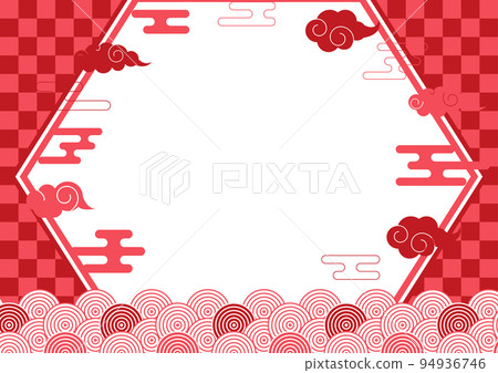 日式背景新年框架 94936746