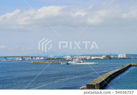 Michinoku Coastal Trail Hachinohe City, Aomori Prefecture View of Hachinohe Port from Kabushima Shrine Michinoku Coastal Trail Hachinohe City, Aomori Prefecture View of Hachinohe Port from Kabushima Shrine 94936787
