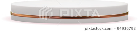 White Empty Podium with Golden Ribbon White Empty Podium with Golden Ribbon 94936798