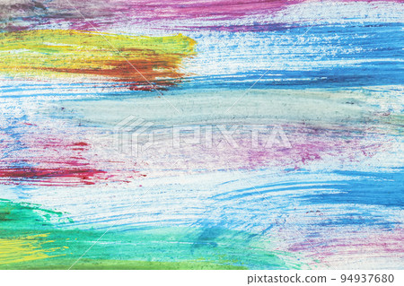 Colorful brush strokes, stains, blobs of colored acrylic paint. Abstract modern background Colorful brush strokes, stains, blobs of colored acrylic paint. Abstract modern background 94937680