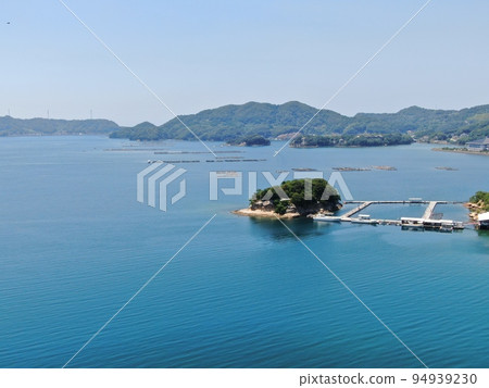 Aerial view of the beautiful coastline near Ojijima in Genkaicho Aerial view of the beautiful coastline near Ojijima in Genkaicho 94939230