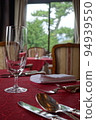 Glittering tableware at a western restaurant waiting for the main dish 94939550