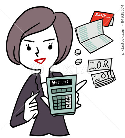 A woman thinking about divorce and money A woman thinking about divorce and money 94939574