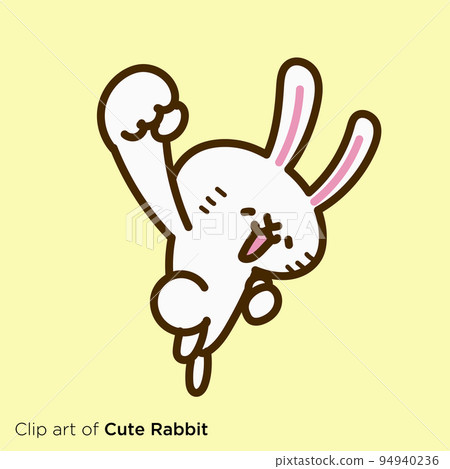 Rabbit Character Illustration Series "Rabbit Jumping Uppercut" 94940236