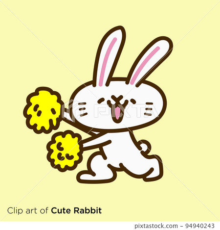 兔子角色插圖系列“兔子啦啦隊長” 兔子角色插圖系列“兔子啦啦隊長” 94940243