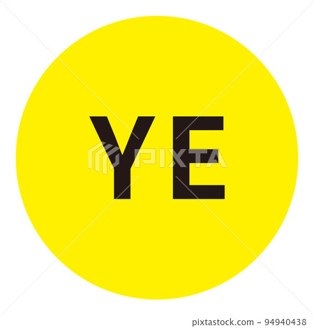 YE (yellow) color abbreviation two letter icon 94940438