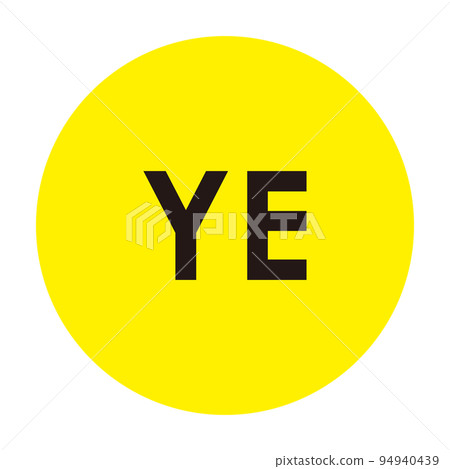 YE (yellow) color abbreviation two letter icon 94940439