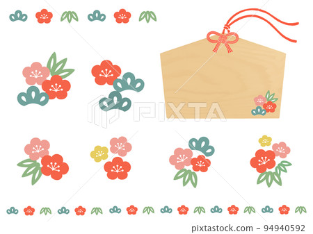 一套簡單的麻和竹梅 一套簡單的麻和竹梅 94940592