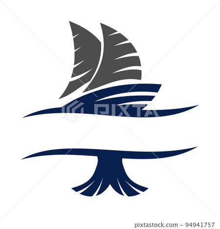 sailboat fish restaurant logo Icon Illustration Brand Identity 94941757