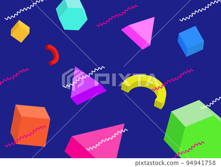 Memphis three-dimensional background wallpaper 94941758