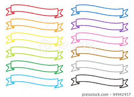 Crayon material decoration ribbon 12 colors set Crayon material decoration ribbon 12 colors set 94942457