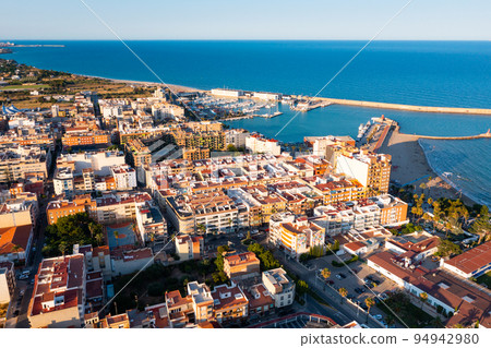 Drone photo of Benicarlo, North of Province of Castello, Spain 94942980