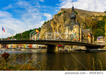 View of Dinant city from Meuse river 94943631