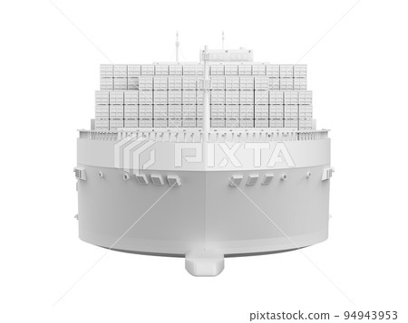 White cargo ship or vessel model isolated on white 94943953