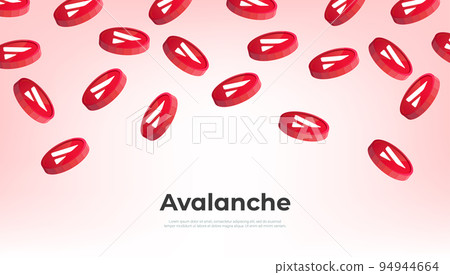 Avalanche (AVAX) coin falling from the sky. AVAX cryptocurrency concept banner background. Avalanche (AVAX) coin falling from the sky. AVAX cryptocurrency concept banner background. 94944664
