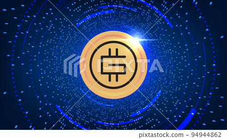 Green metaverse token (GMT) coin banner. GMT coin cryptocurrency concept banner background. Green metaverse token (GMT) coin banner. GMT coin cryptocurrency concept banner background. 94944862