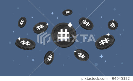 Reserve Rights (RSR) coins falling from the sky. RSR cryptocurrency concept banner background. Reserve Rights (RSR) coins falling from the sky. RSR cryptocurrency concept banner background. 94945322