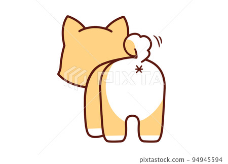 Shiba Inu with cute buttocks from behind 94945594