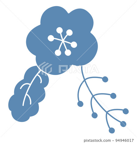 Illustration of botanical flowers and leaves 94946017