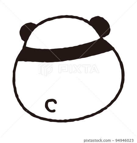 panda baby back view - Stock Illustration [94946023] - PIXTA