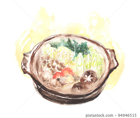 Illustration of yosenabe drawn by watercolor Illustration of yosenabe drawn by watercolor 94946515