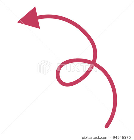 Illustration of a curved arrow 94946570