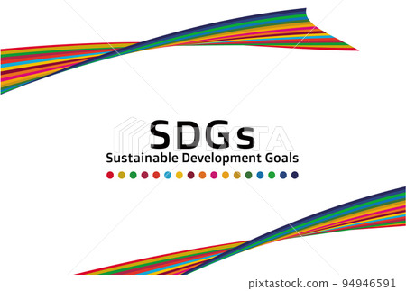 Sustainable Development Goals It is a 17-color ribbon art that is the concept color of the SDGs Design Vector 94946591