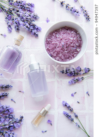 Aromatherapy lavender bath salt and massage oil 94947397