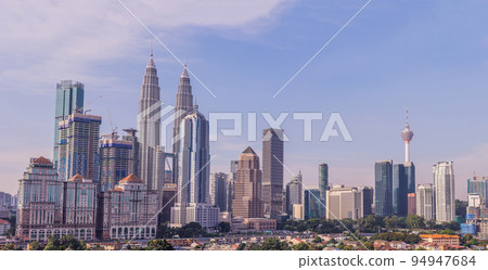 Kuala Lumpur skyline, view of the city, skyscrapers with a beautiful sky in the morning 94947684
