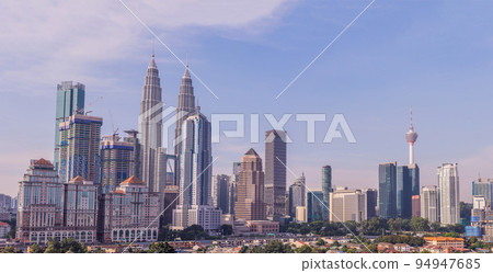 Kuala Lumpur skyline, view of the city, skyscrapers with a beautiful sky in the morning Kuala Lumpur skyline, view of the city, skyscrapers with a beautiful sky in the morning 94947685