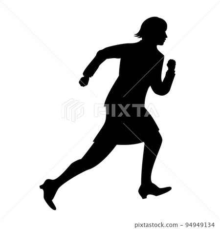 running business woman silhouette running business woman silhouette 94949134