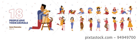 Diverse people love their pets Diverse people love their pets 94949700