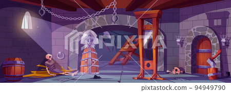 Medieval torture room with executioner tools, jail Medieval torture room with executioner tools, jail 94949790