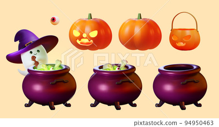 3d halloween element set 94950463
