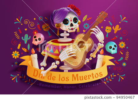 Day of the dead 3d illustration Day of the dead 3d illustration 94950467