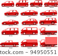 按車型 按車身類型 汽車插圖 紅色 94950551
