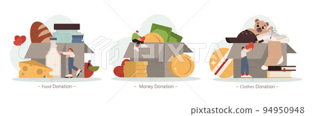 Flat volunteers collect food donation, clothes, money and toys for charity 94950948