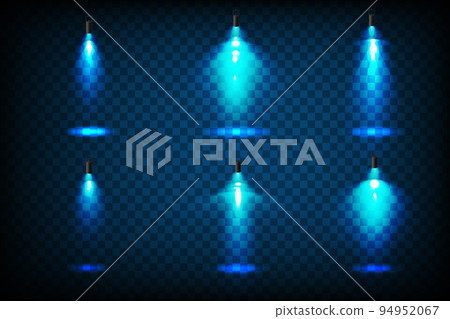 Vector Spotlights. Scene. Light Effects. Glow light effect. Vector illustration. 94952067