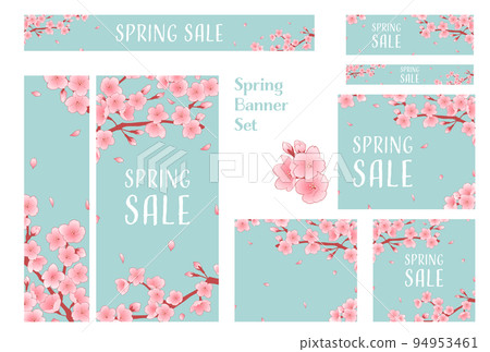 Banner set _ cherry blossoms 94953461